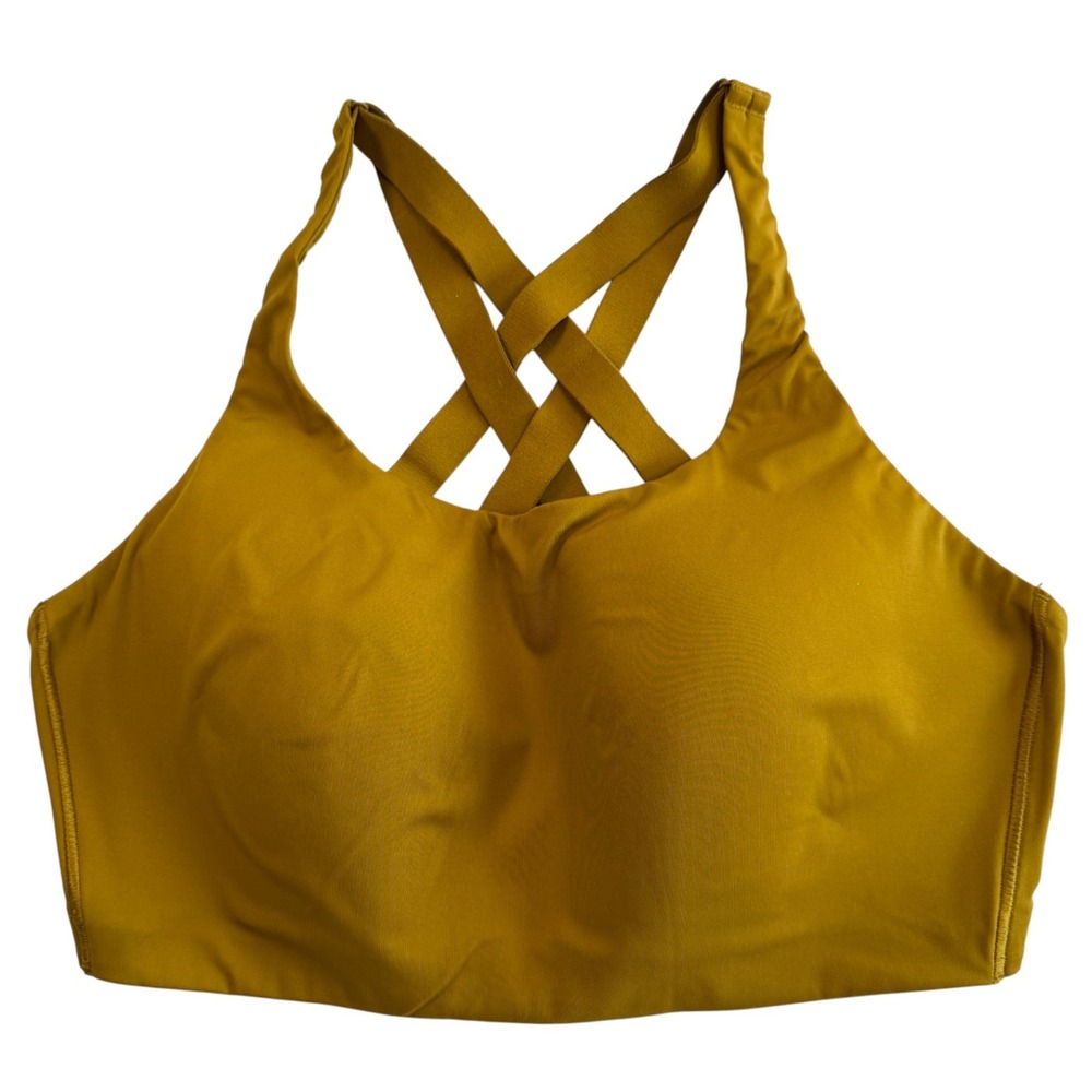 lululemon athletica Mustard Yellow Strappy Sports Bra NWOT